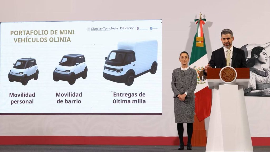 Autos Olinia, el primer auto eléctrico hecho en México: lanzamiento y precios en 2026 Olinia Sheinbaum 2